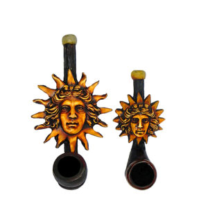 Sun Face Mini Small Smoking Hand Pipe