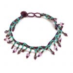 Burgundy/Turquoise/Brown