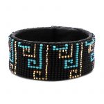 Abstract-Tribal/Black/Turquoise/Gold
