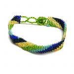 Slant-Striped/Lime-Green/Blue