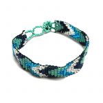 Chevron/Turquoise/Navy/Silver