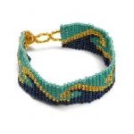 Turquoise/Gold/Navy