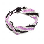 Slant-Striped/Pink/Burgundy/White