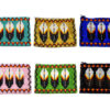 Native American Inspired Triple Feather Seed Bead Coin Purse