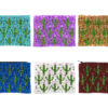 Multi Cactus Seed Bead Coin Purse