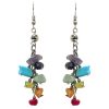 EA-020200999999 Rainbow Chip Stone Dangle Earrings