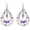 EA-031203063307 Teardrop Web Beaded Earrings