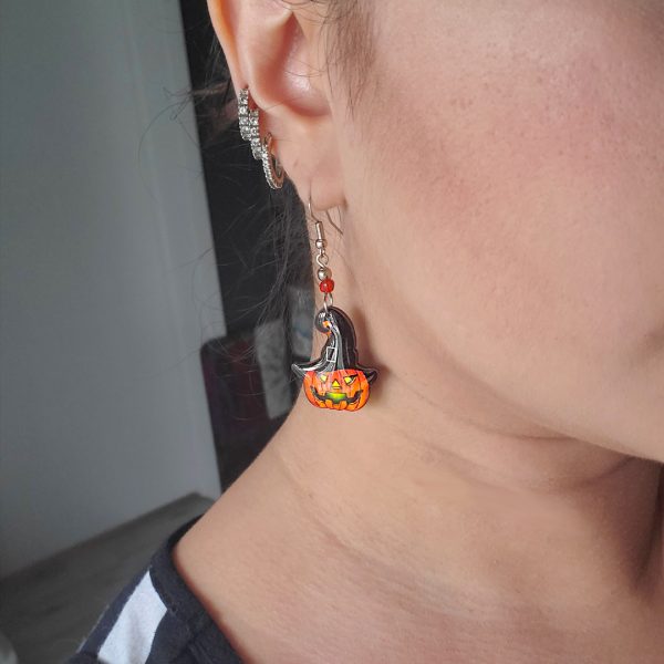 Mia Jewel Shop: Halloween Jack O' Lantern Pumpkin Earrings