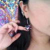 EA-043708060912-2 Mia Jewel Shop: Halloween Flying Witch Earrings