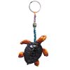 Handmade durepox resin figurine keychain of a sea turtle.