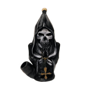 Praying Death Skull Smoking Hand Pipe