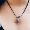Mia Jewel Shop: Wire Wrapped Sun Stone Necklace