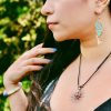 Mia Jewel Shop: Wire Wrapped Sun Stone Necklace