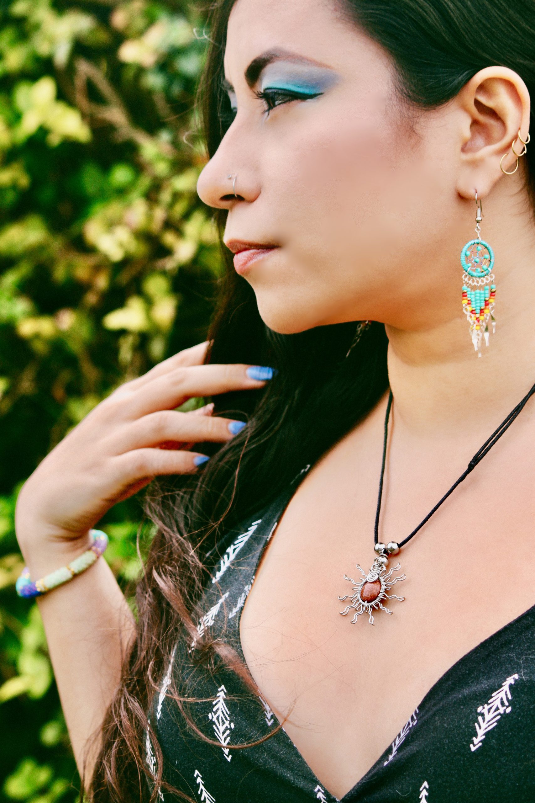 Mia Jewel Shop: Wire Wrapped Sun Stone Necklace
