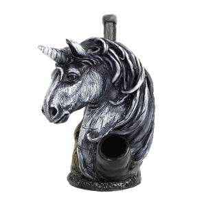 Gray Unicorn Smoking Hand Pipe