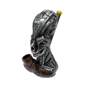 Gray Alien Head Smoking Hand Pipe