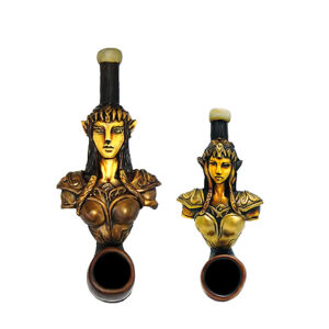 Gold Elf Woman Mini Smoking Pipe