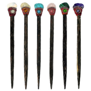 Assorted Tumbled Stone Hair Sticks