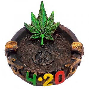 420 Leaf Round Ash Tray