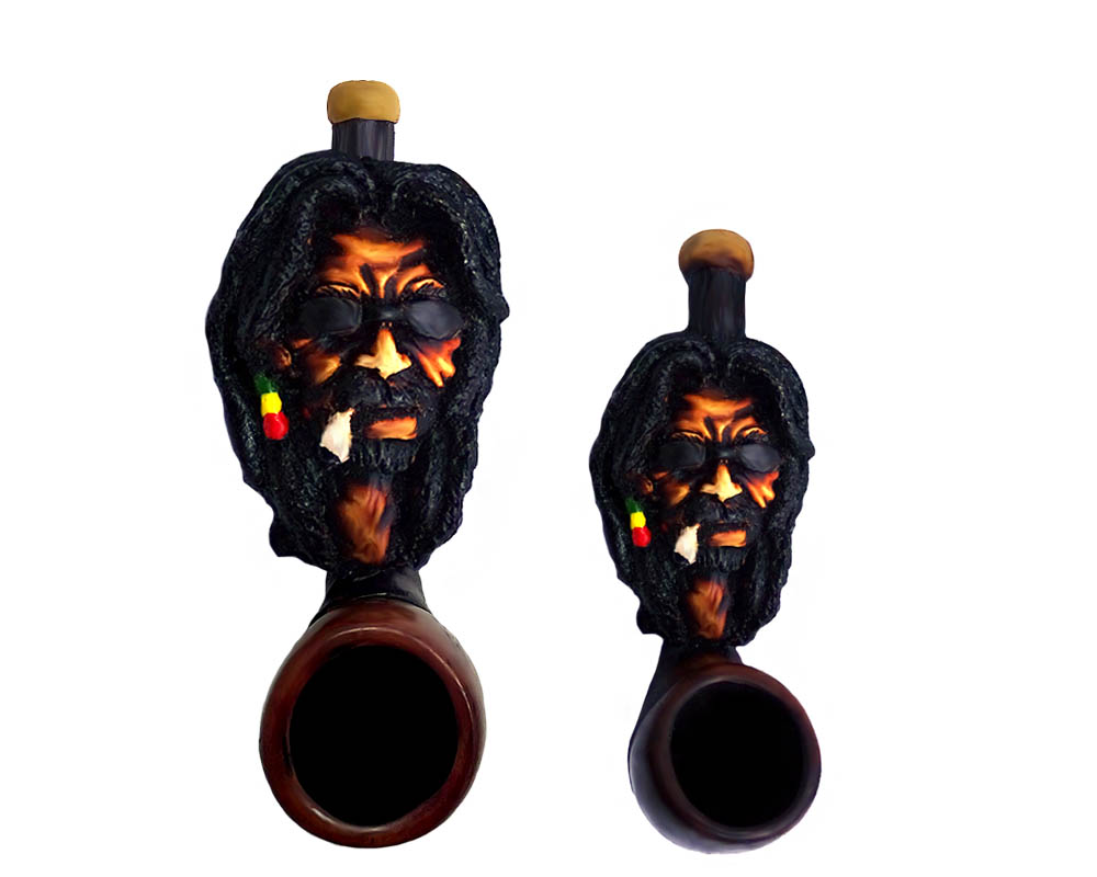 2P-010505 Rasta Man Mini Small Smoking Hand Pipe