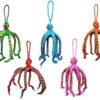 OR-010802 Czech glass seed bead sea animal figurine hanging ornament of an octopus.