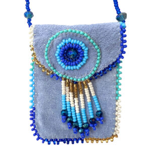 Suede Beaded Medicine Pouch