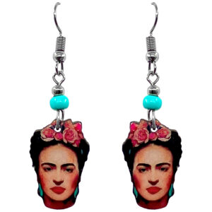 Frida Face Earrings - Peach/Pink