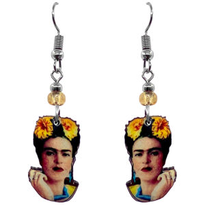 Frida Face Earrings - Yellow/Gold