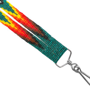 Native Inspired Seed Bead Lanyard - Teal