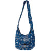 Large Evil Eye Hobo Purse - Blue/Hamsa