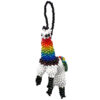 Seed Bead Llama Ornament - White