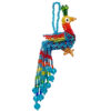 Seed Bead Peacock Dangle Ornament - Turquoise