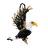 Seed Bead Eagle Ornament - Black/White
