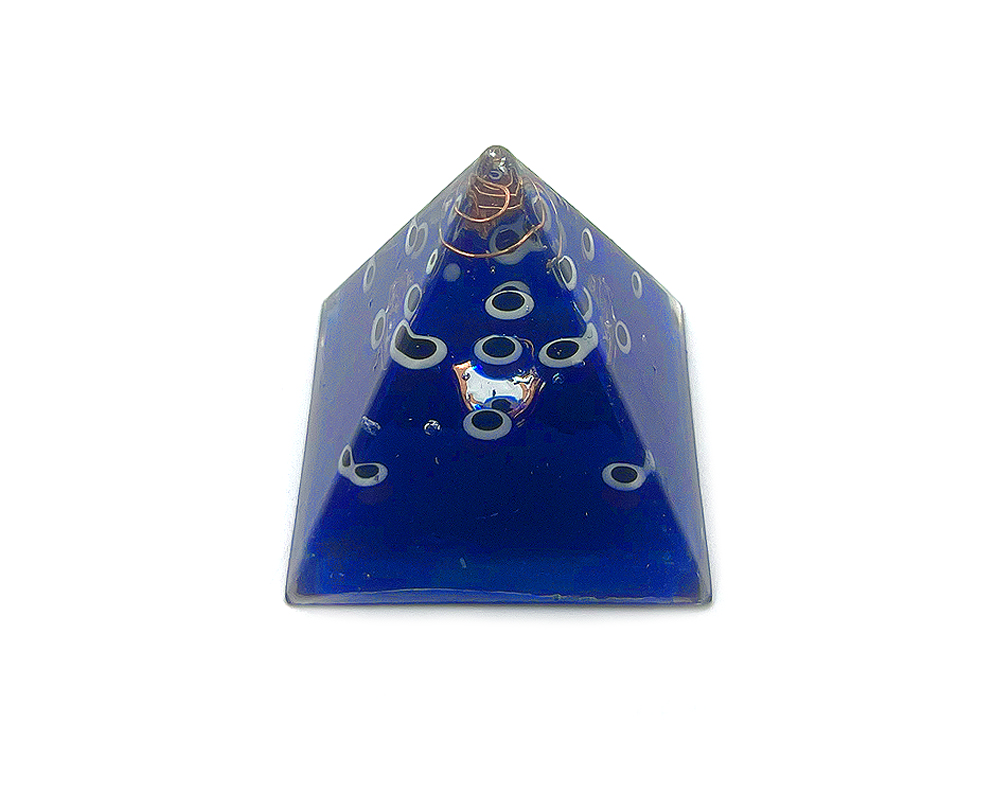 Evil Eye Orgonite Pyramid - Hamsa Hand