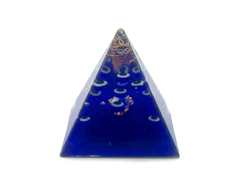 Evil Eye Orgonite Pyramid - Hamsa Hand
