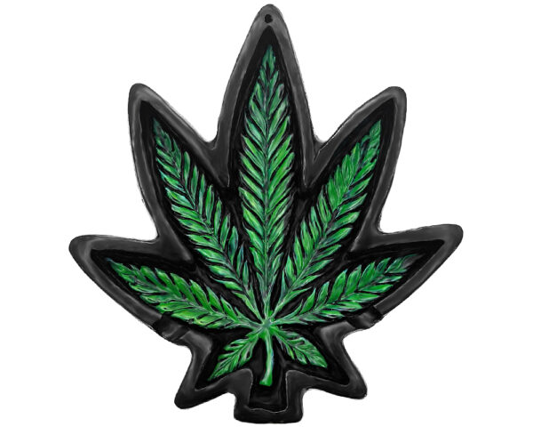 Pot Leaf Ash Tray - Green
